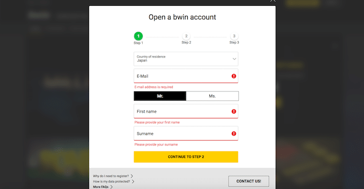 bwinポーカーの無料新規登録方法